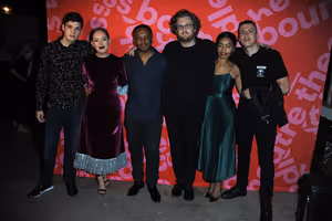 Will Pattle (Dean), Tanya Burr (Ella), Lace Akpojaro (Edwin), Rob Drummer (Director)  Photo