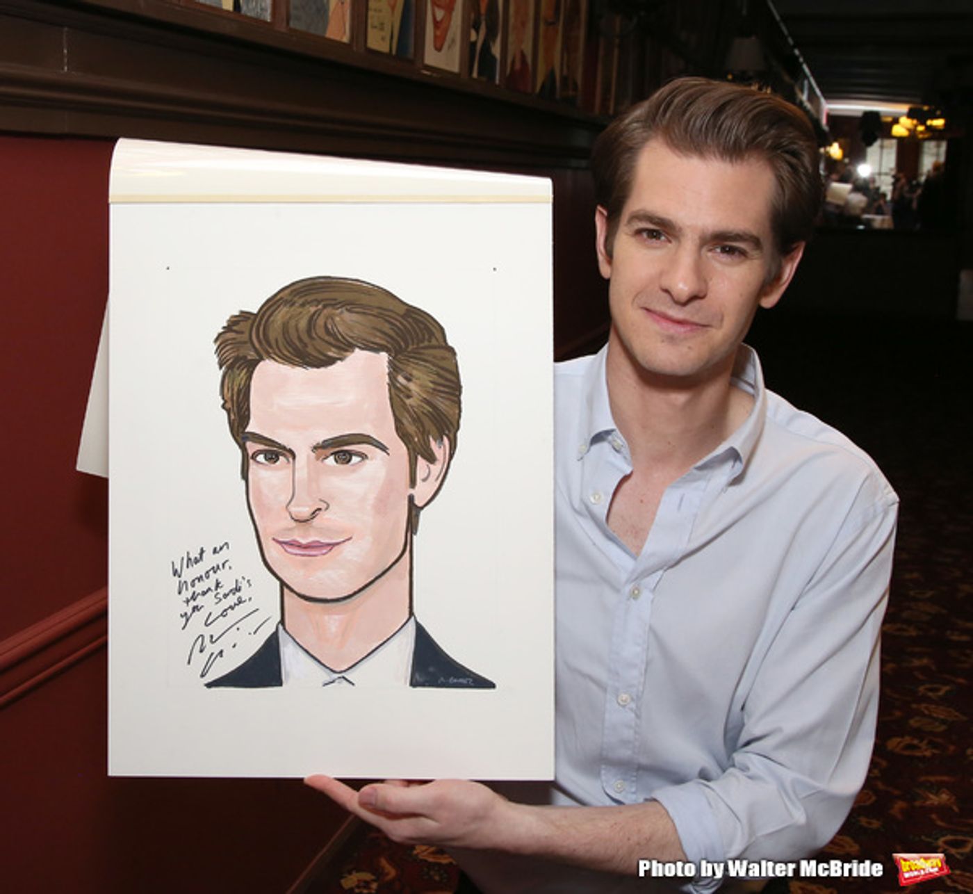 Photo Coverage: ANGELS IN AMERICA Star Andrew Garfield Celebrates His Sardi's Portrait!  Image