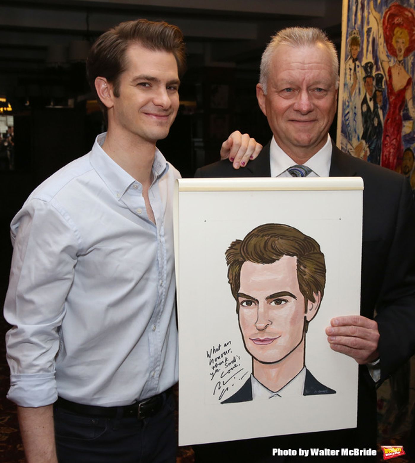 Photo Coverage: ANGELS IN AMERICA Star Andrew Garfield Celebrates His Sardi's Portrait!  Image