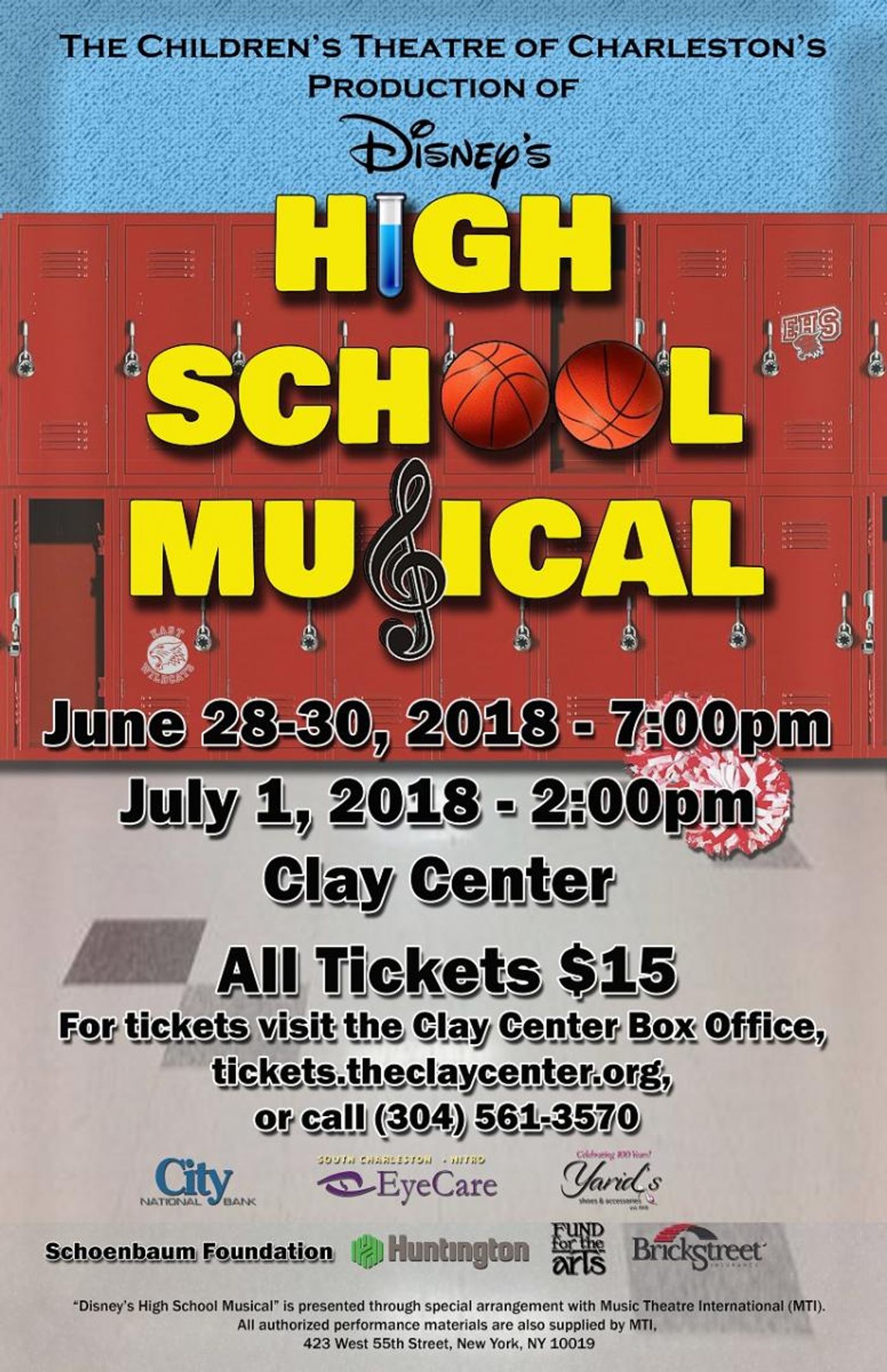 Feature: HIGH SCHOOL MUSICAL Performed By THE CHILDREN'S THEATRE OF CHARLESTON Heading To The CLAY CENTER THEATRE!  Image