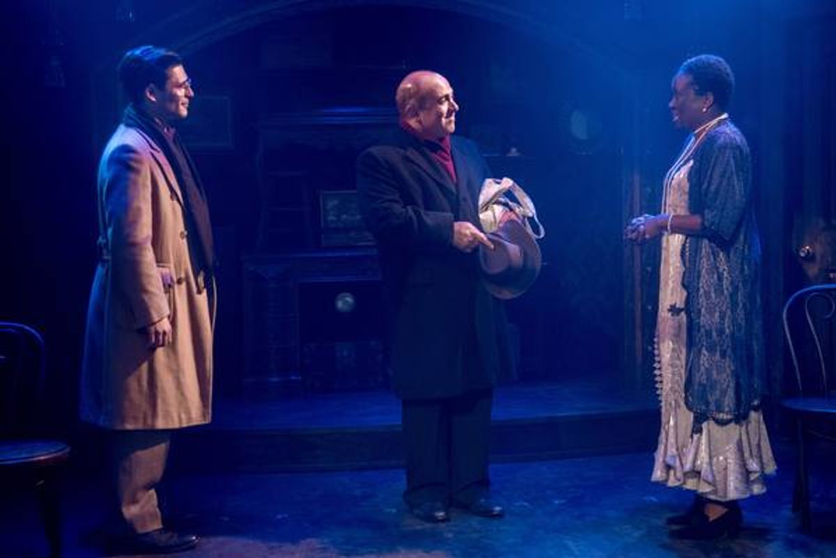 Christopher Maikish, Matthew Henerson and June Carryl star in the Celebration production of 'CABARET,' directed by Michael Matthews and now playing at Celebration at the Lex Theatre.
 at 