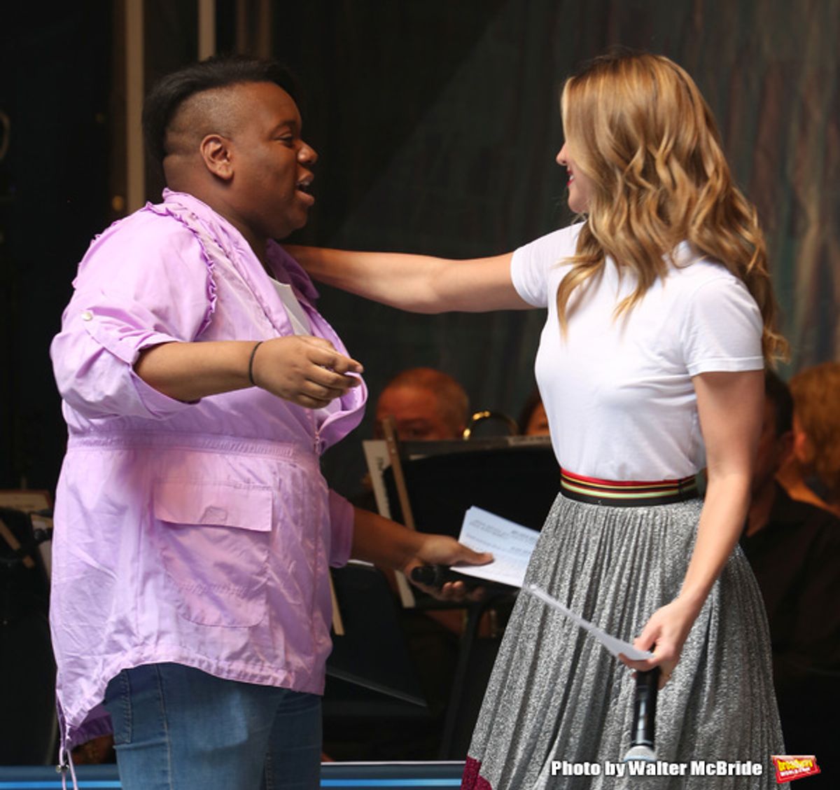 Alex Newell and Melissa Benoist  at 