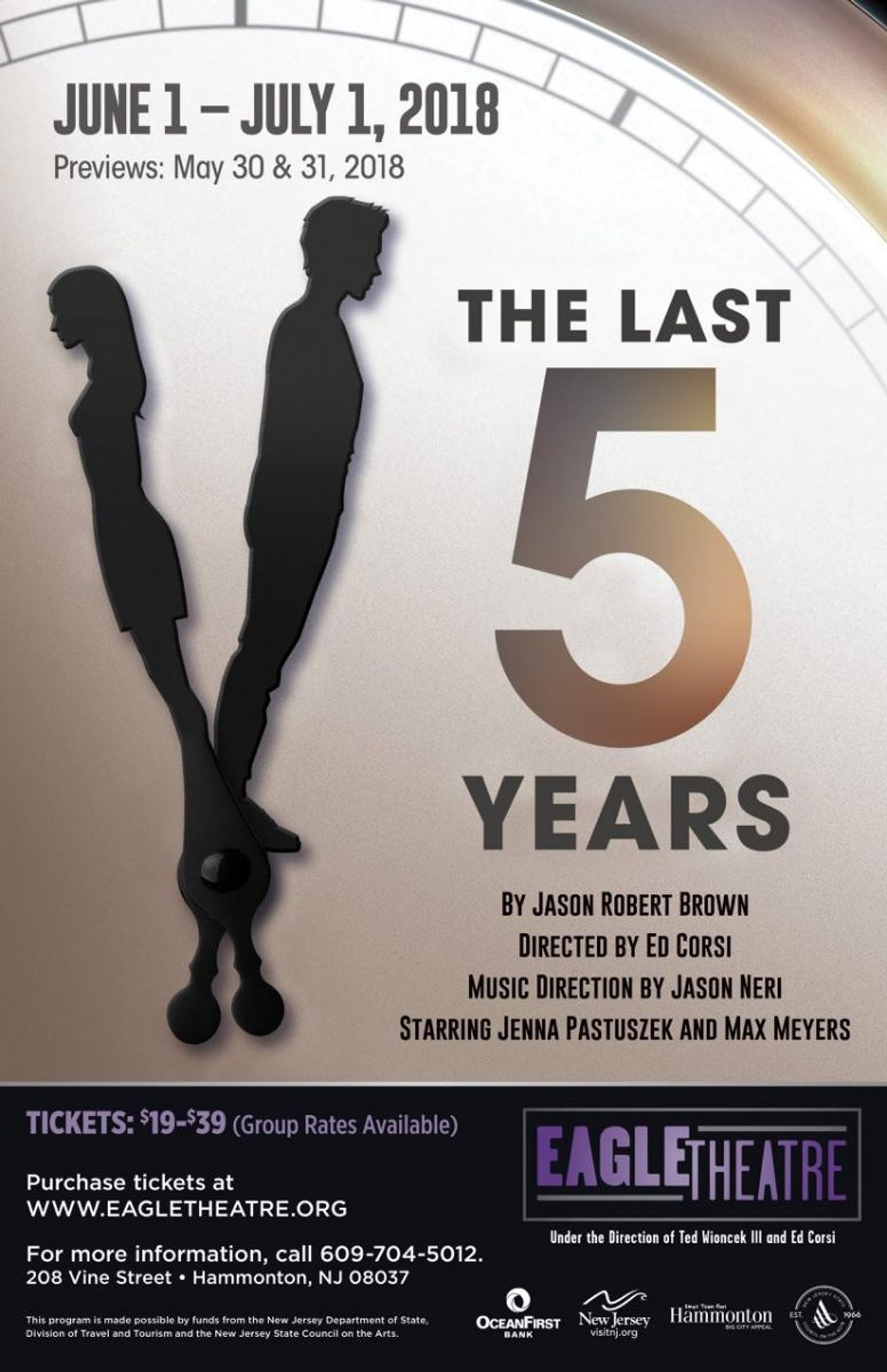 Review: THE LAST 5 YEARS at EAGLE THEATRE  is a Show You Should Make the TIME to See  Image