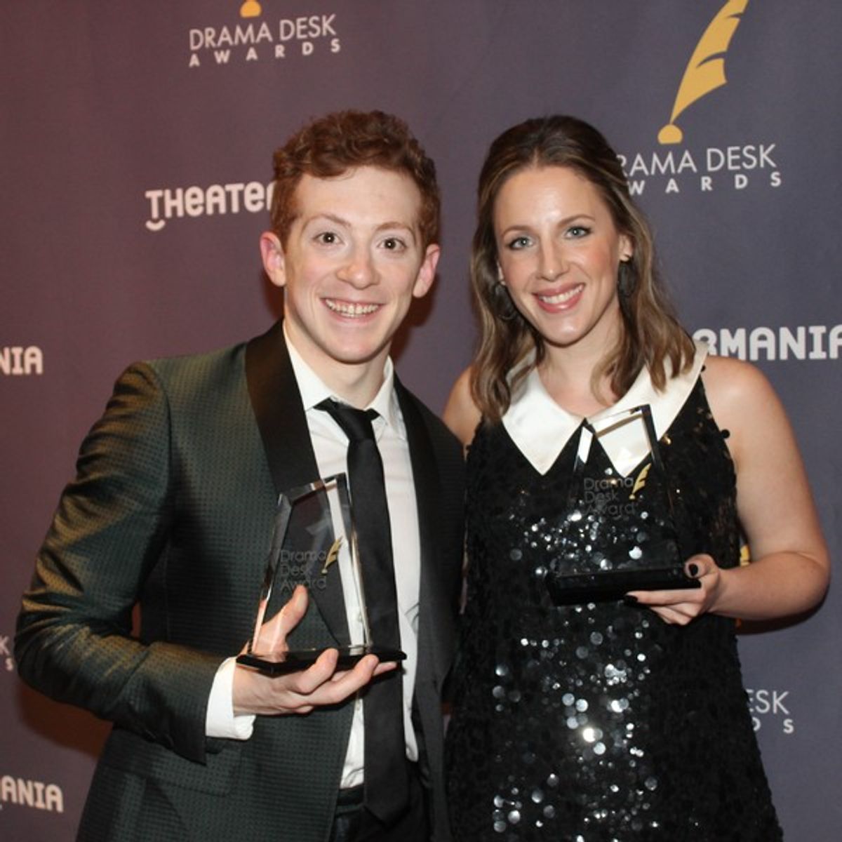 Ethan Slater and Jessie Mueller at 