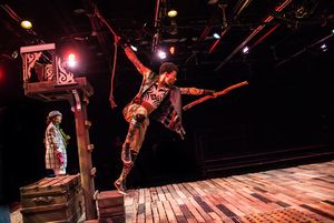 Alyssa Sanders (Trinculo) and Justin J. Bell (Caliban) Photo