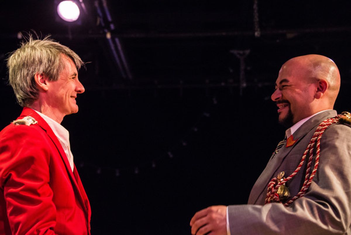 Christopher Henley (Prospero) and Frank Britton (Alonso)  at 