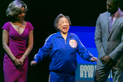 Sydni Beaudoin, Lori Tan Chinn (Mae) and Garrett Turner; Photo by Jerry Dalia Photo