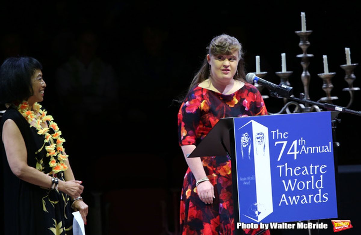 Baayork Lee and Jamie Brewer  at 