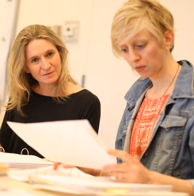 Playwright Rinne Groff and director Marissa Wolf Photo