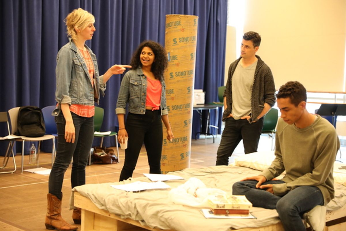 Marissa Wolf, Rebecca Naomi Jones, Enver Gjokaj, and Kyle Beltran at 