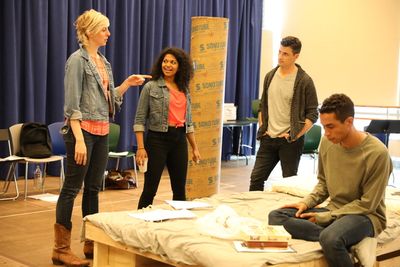 Marissa Wolf, Rebecca Naomi Jones, Enver Gjokaj, and Kyle Beltran Photo