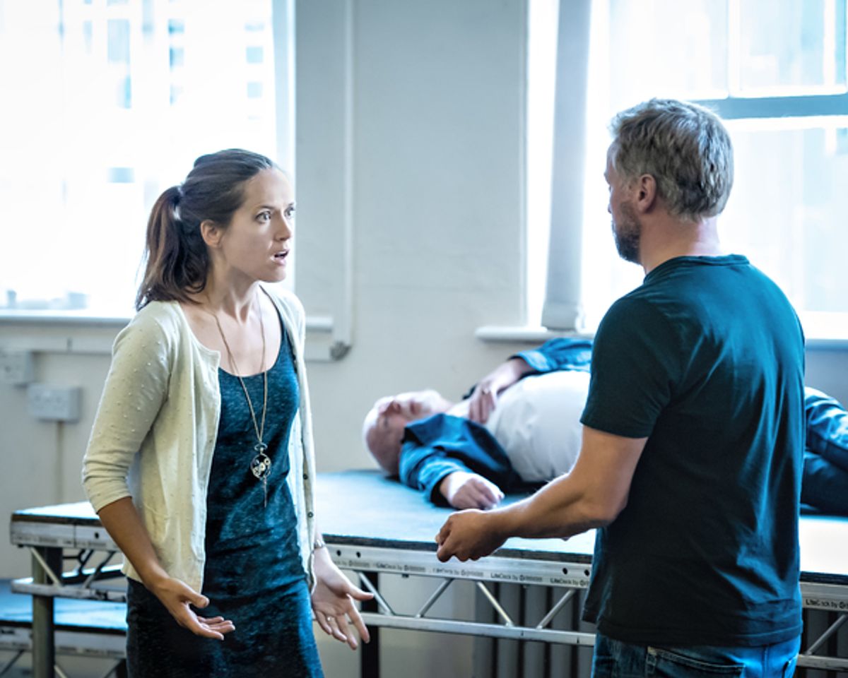 Leandra Ashton (Lady Macbeth), Richard Standing (Macbeth), Fine Time Fontayne (Duncan) at 