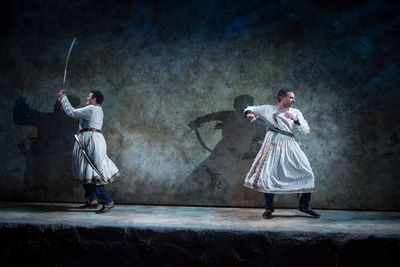 Arian Moayed (Babur) and Omar Metwally (Humayun) Photo