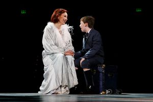 Paige Davis (Mame Dennis) and Jake Ryan Flynn (Young Patrick Dennis) @ BroadwayWorld Paige Davis (Mame Dennis) and Jake Ryan Flynn (Young Patrick Dennis) Photo