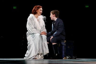 Paige Davis (Mame Dennis) and Jake Ryan Flynn (Young Patrick Dennis) Photo