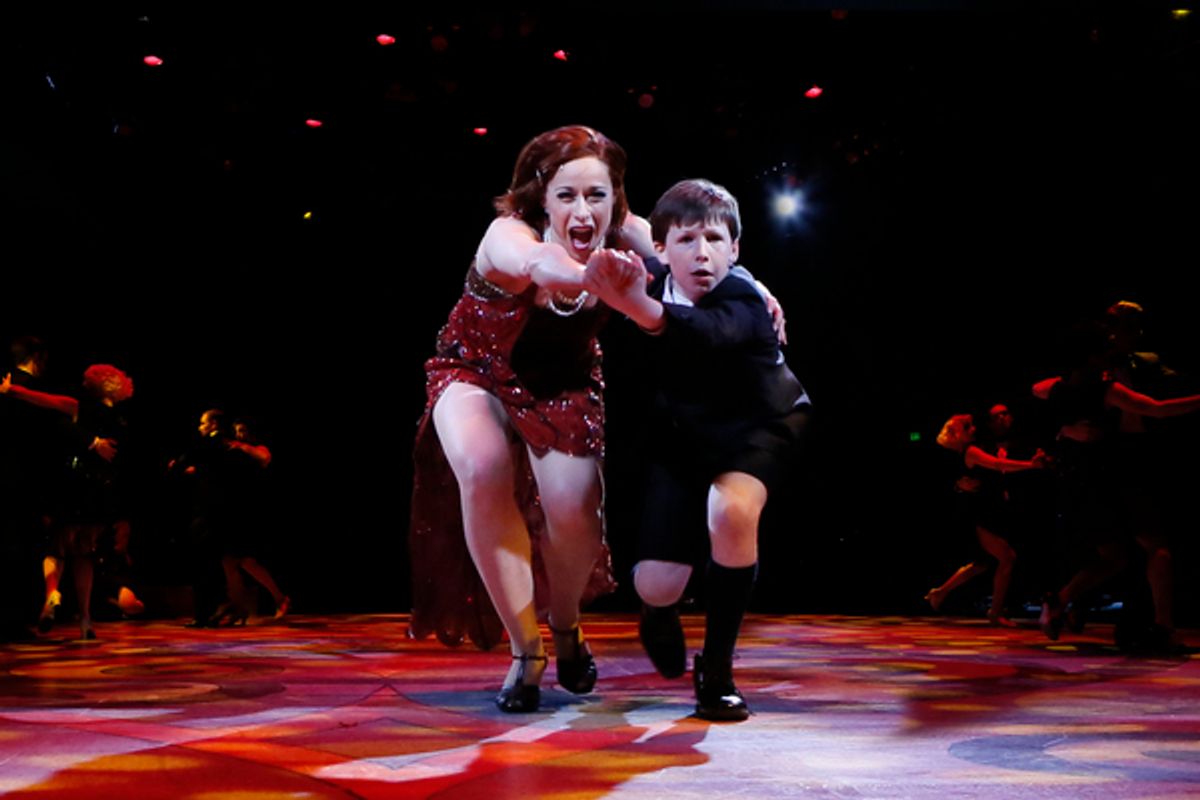 Paige Davis (Mame Dennis) and Jake Ryan Flynn (Young Patrick Dennis) at 