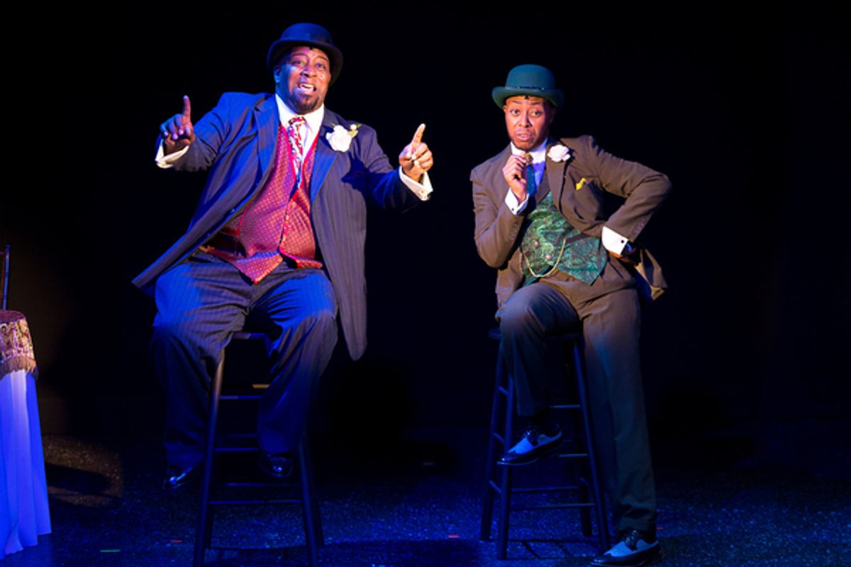DeMone and Jeffrey Eugene Johnson in AINâ€™T MISBEHAVINâ€™ The Fats Waller Musical Show playing at Theatre By The Sea thru June 17, 2018. Photos by Steven Richard Photography.
 at 