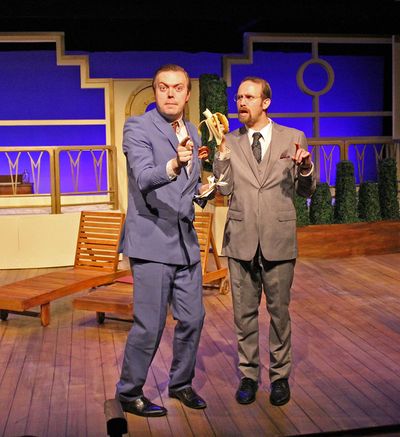 James Taylor Odom as Turai and Tanner Efinger as Gal in Cortland Repertory Theatreâ® Photo