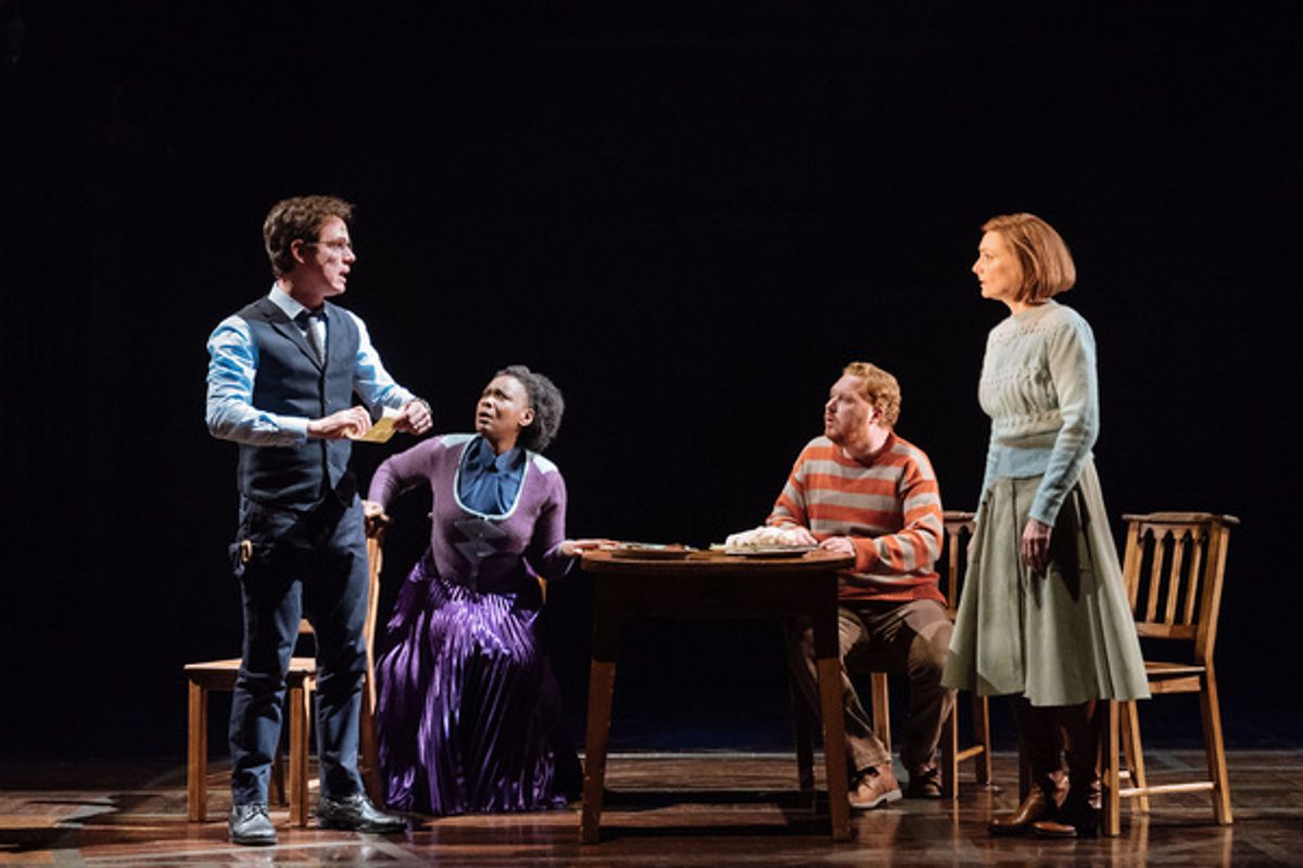 Jamie Ballard (Harry Potter), Nicola Alexis (Hermione Granger), Thomas Aldridge (Ron Weasley) and Susie Trayling (Ginny Potter) at 