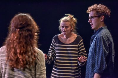Tallie Gabriel, Michael Fell & Ellie Gossage in What Happened That Night. Photo by Cl Photo