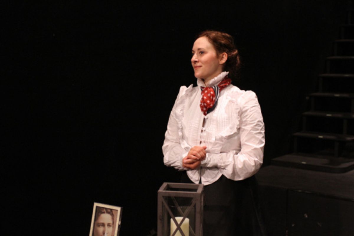 Ashley Ford as Victoria Woodhull at 