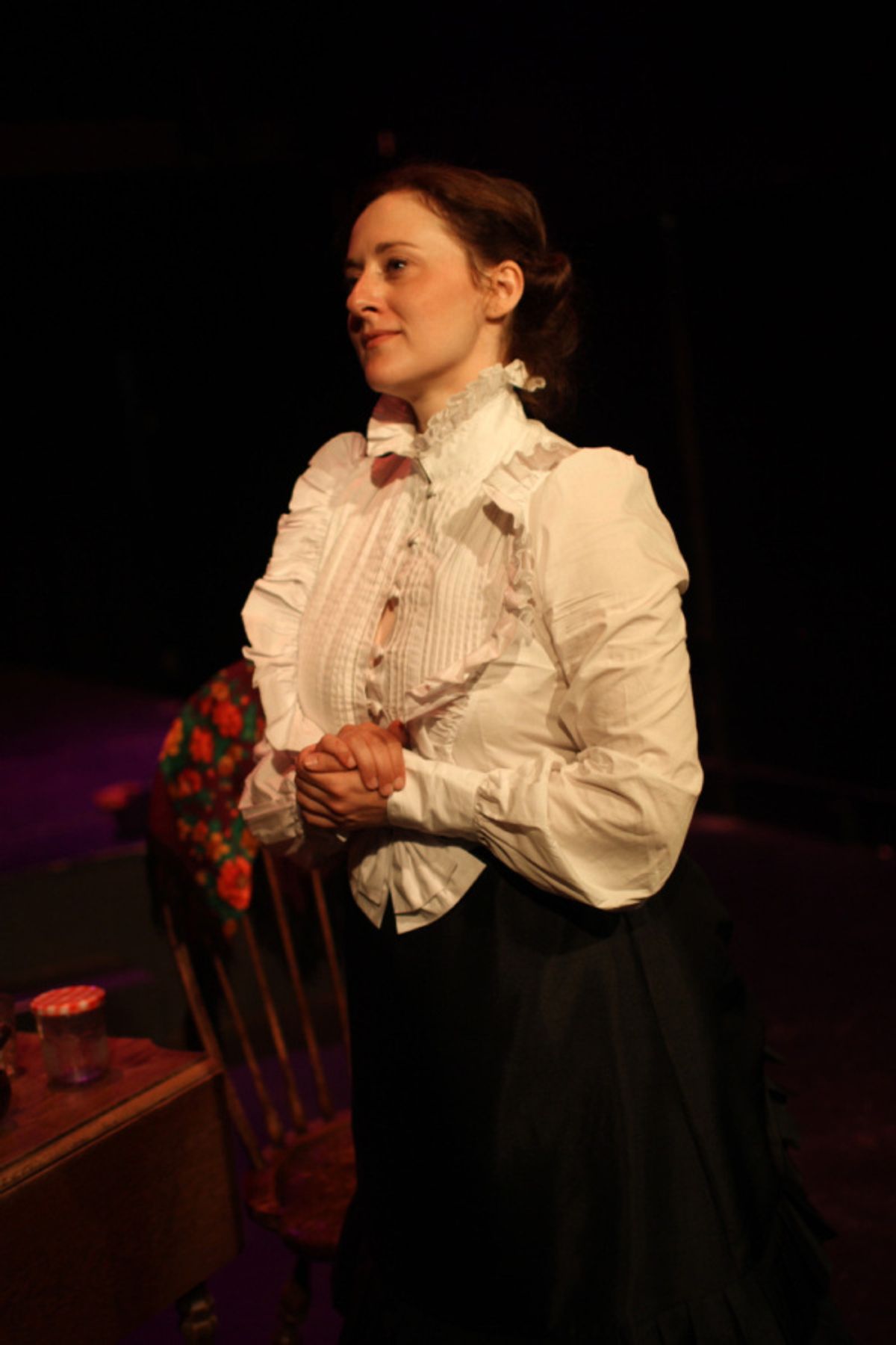 Ashley Ford as Victoria Woodhull at 