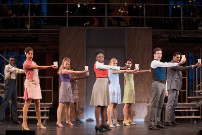 Joaquina Kalukango, Michael Urie, and Company Photo