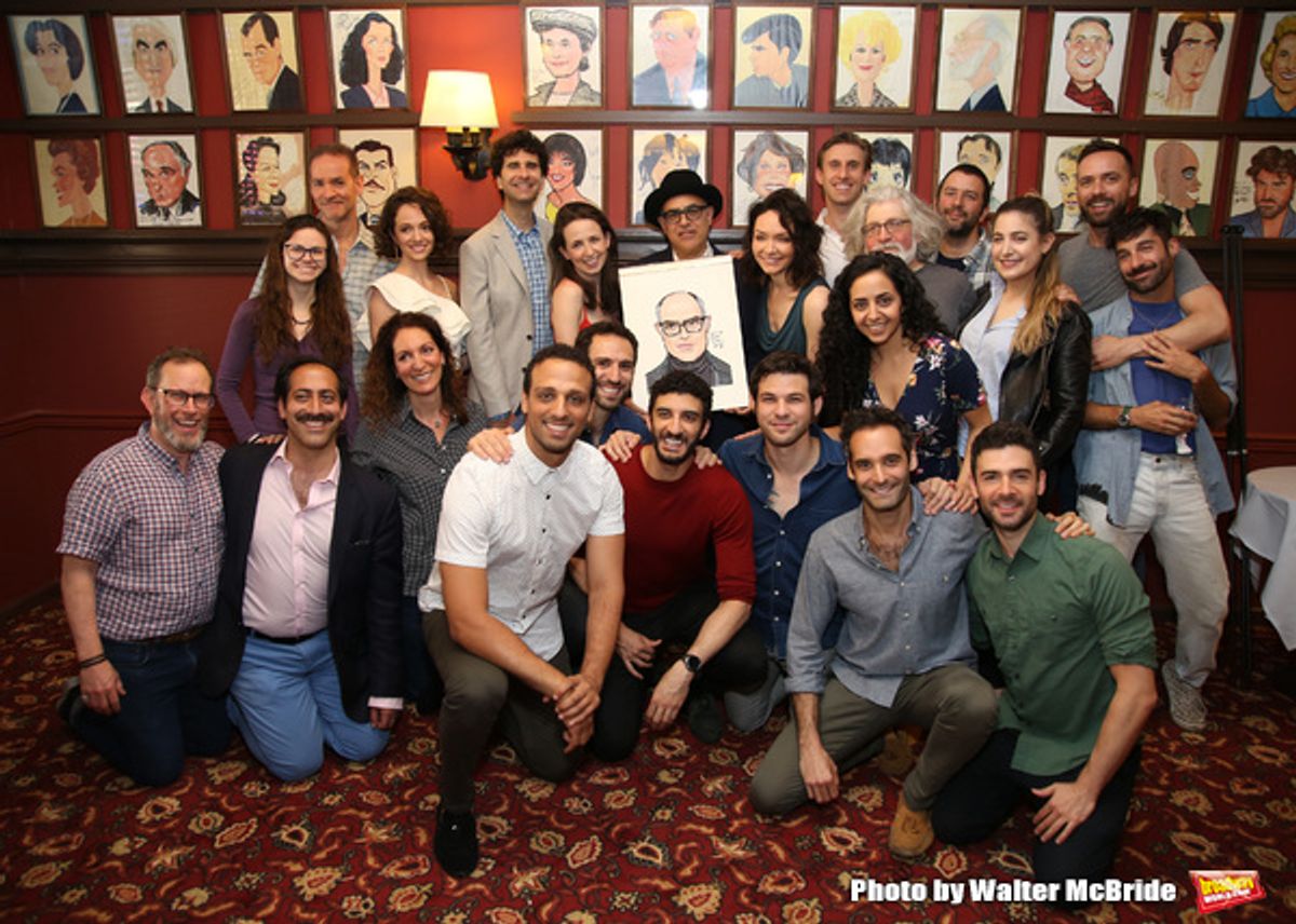 David Yazbek with the cast and crew from â€˜The Bandâ€™s Visitâ€™  at 