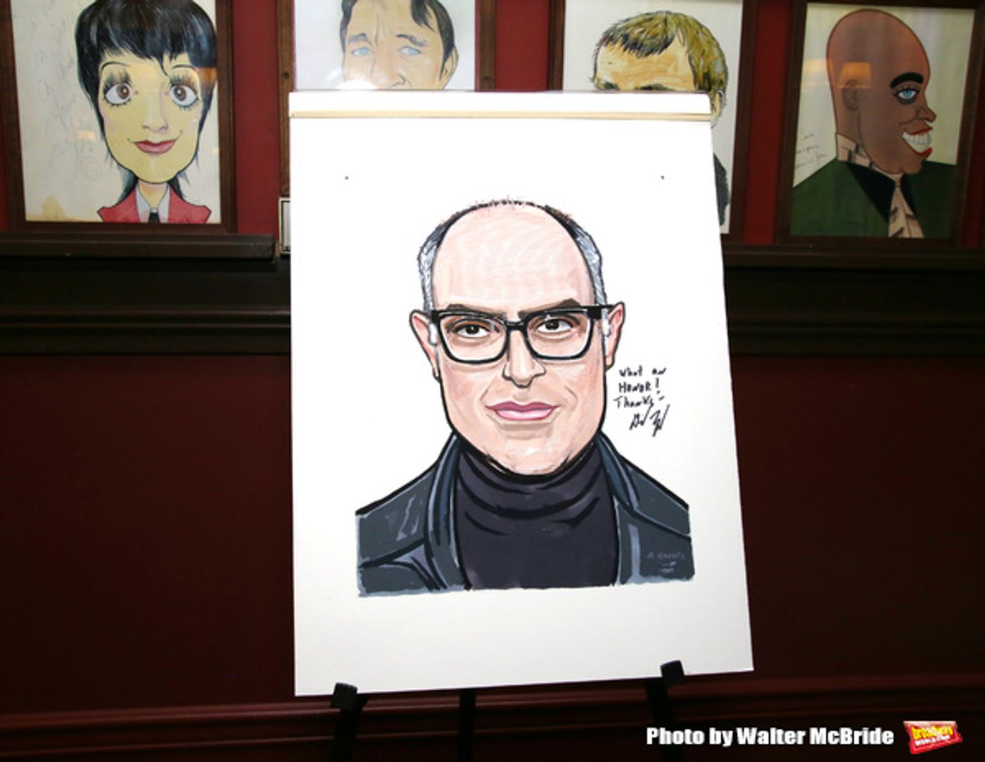 Photo Coverage: LuPone, Lenk, and Butz Help Celebrate the Unveiling of David Yazbek's Portrait at Sardi's  Image