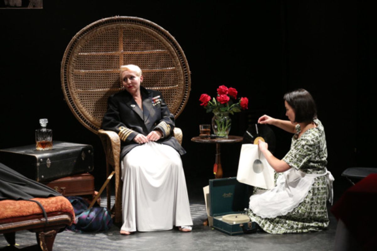 L-R: Jessica Walker, Rachel Austin in ALL I WANT IS ONE NIGHT. Photo by Carol Rosegg
 at 