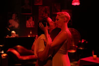 L-R: Rachel Austin, Jessica Walker in ALL I WANT IS ONE NIGHT. Photo by Carol Rosegg Photo