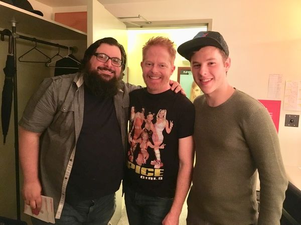 Photo Flash: Nolan Gould and Tim Realbuto Visit Jesse Tyler Ferguson Off-Broadway  Image
