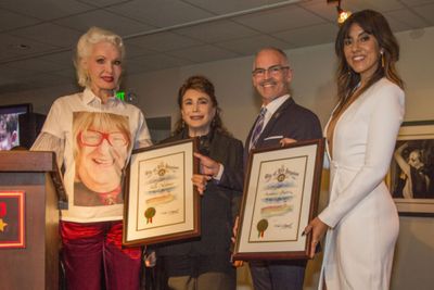 Tony Award winning actress Julie Newmar (the Legacy Award), Donelle Dadigan (Presiden Photo