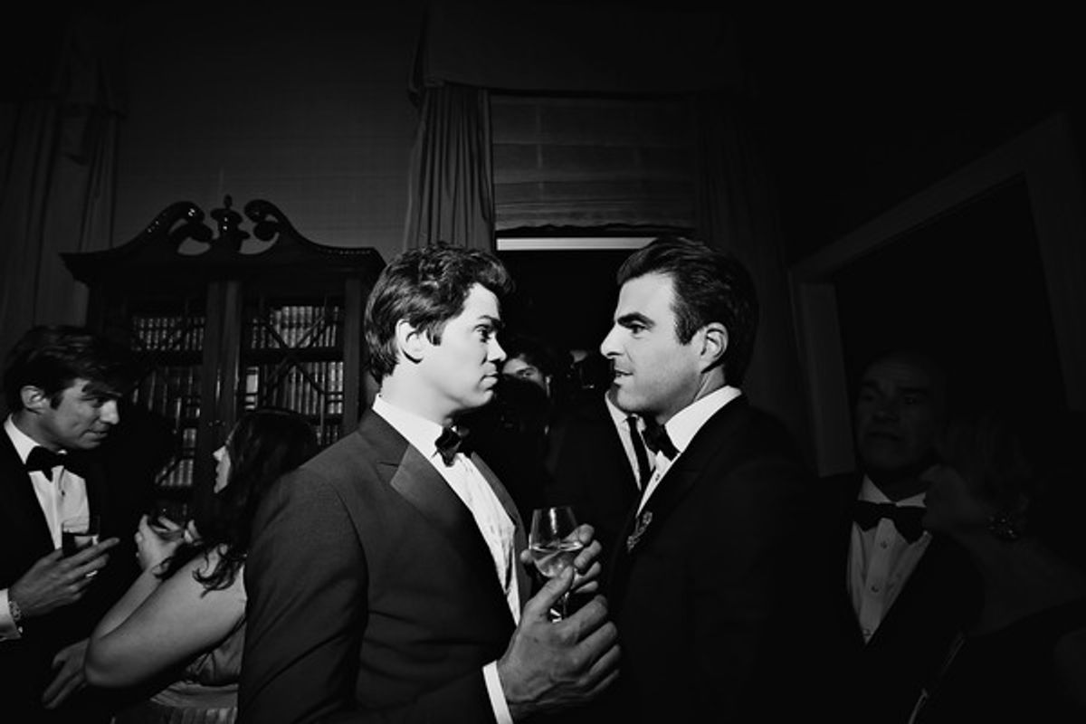 Andrew Rannells and Zachary Quinto at 