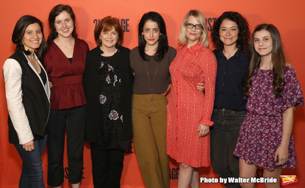 Director Lila Neugebauer (center) with her stars of â€˜Mary Page Marloweâ€™ : Susan Pourfar, Emma Geer, Blair Brown, Kellie Overbey, Tatiana Maslany, and Mia Sinclair Jenness at 