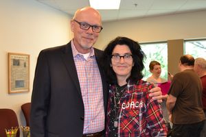 Executive Director Edgar Dobie and Director Tina Landau @ BroadwayWorld Executive Director Edgar Dobie and Director Tina Landau Photo
