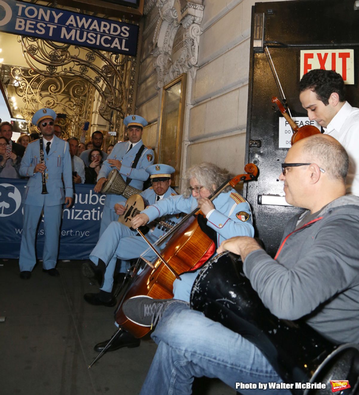 George Abud and David Yazbek with the Alexandria Ceremonial Police Orchestra at 