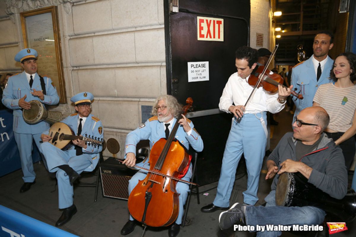 George Abud, Ariâ€™el Stachel and David Yazbek with the Alexandria Ceremonial Police Orchestra  at 