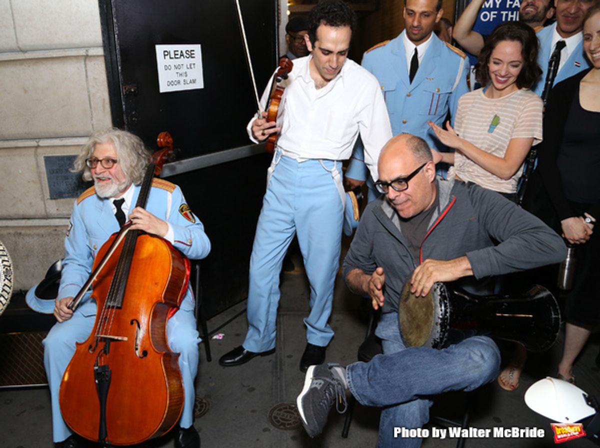 George Abud, Ariâ€™el Stachel and David Yazbek with the Alexandria Ceremonial Police Orchestra  at 