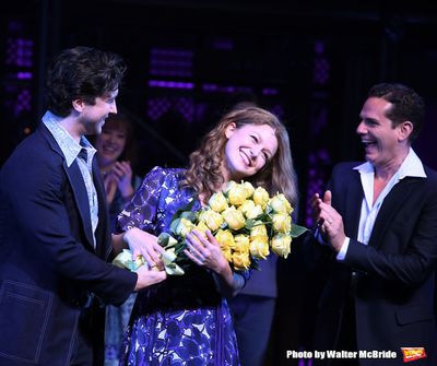 Melissa Benoist with Evan Todd and Paul Anthony Stewart  Photo