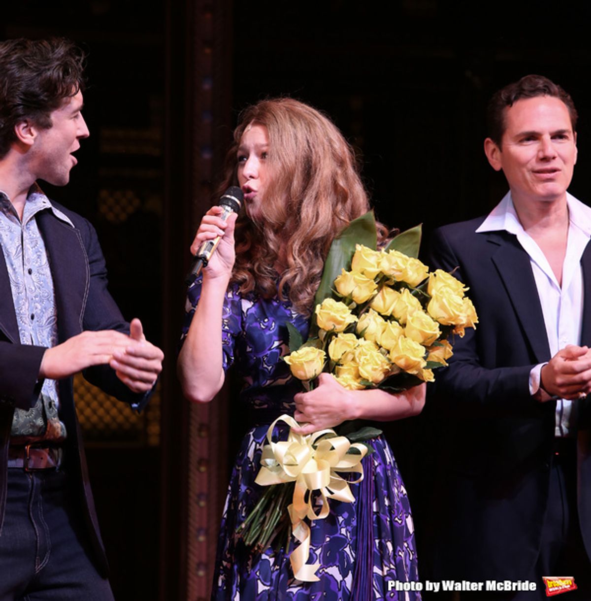 Melissa Benoist with Evan Todd and Paul Anthony Stewart at 