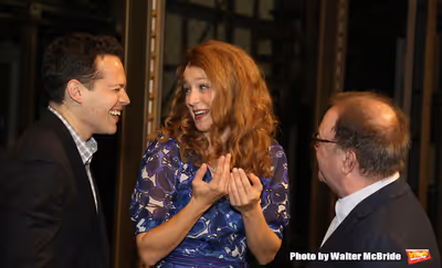 Melissa Benoist with Producers Mike Bosner and Paul Blake  Photo