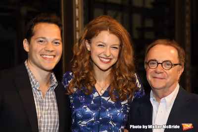 Melissa Benoist with Producers Mike Bosner and Paul Blake  Photo