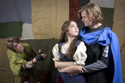 Ian Lawson, Ashlyn Koford, and Logan Beutel in The Hunchback of Notre Dame, photograp Photo