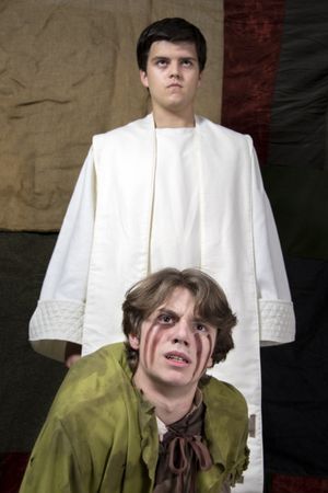 Dylan Droz and Ian Lawson in The Hunchback of Notre Dame, photograph by Jason Johnson Photo