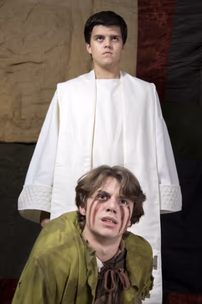 Dylan Droz and Ian Lawson in The Hunchback of Notre Dame, photograph by Jason Johnson Photo