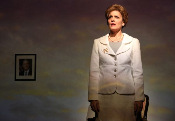 Lisa Hodsoll in LAURA BUSH KILLED A GUY. Photo by Joan Marcus. Photo