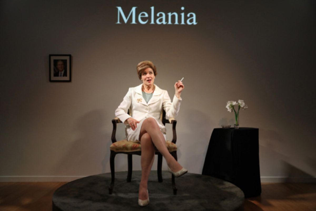 Lisa Hodsoll in LAURA BUSH KILLED A GUY. Photo by Joan Marcus. at 