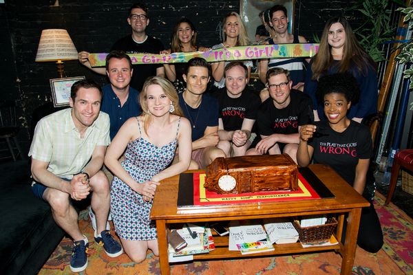 The cast of THE PLAY THAT GOES WRONG with Dina Jawetz from Cakes By Dina Photo