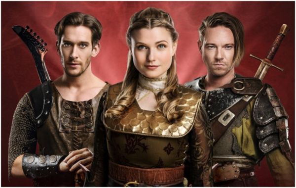 Knights of the Rose cast - L-R: Oliver Saville (Hugo) Katie Birtill (Hannah) Andy Mos Photo